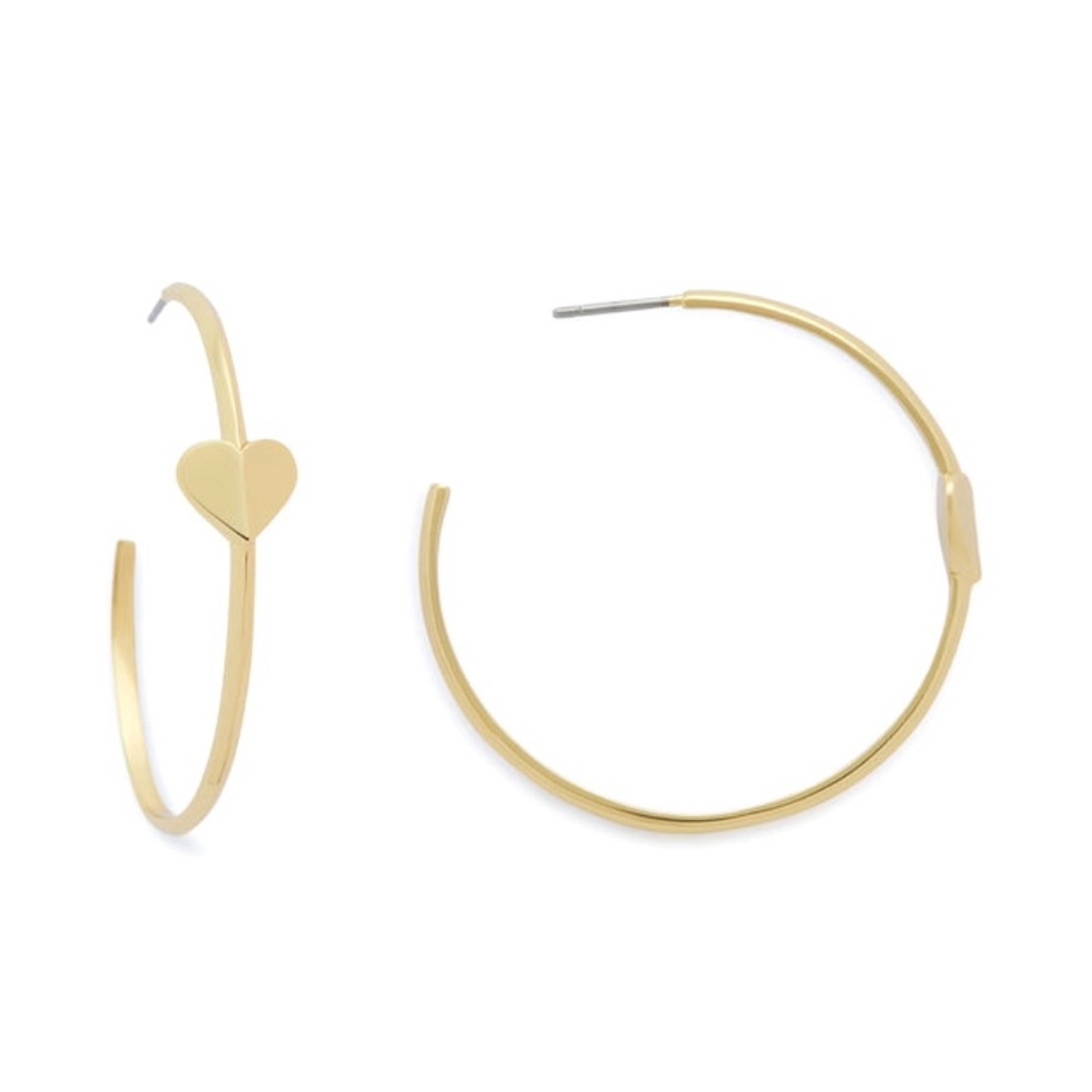 Kate Spade heart hoop earrings